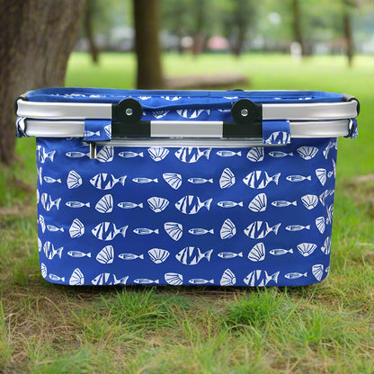 Alfresco Picnic Basket Folding Bag Hamper Food Insulated Storage
