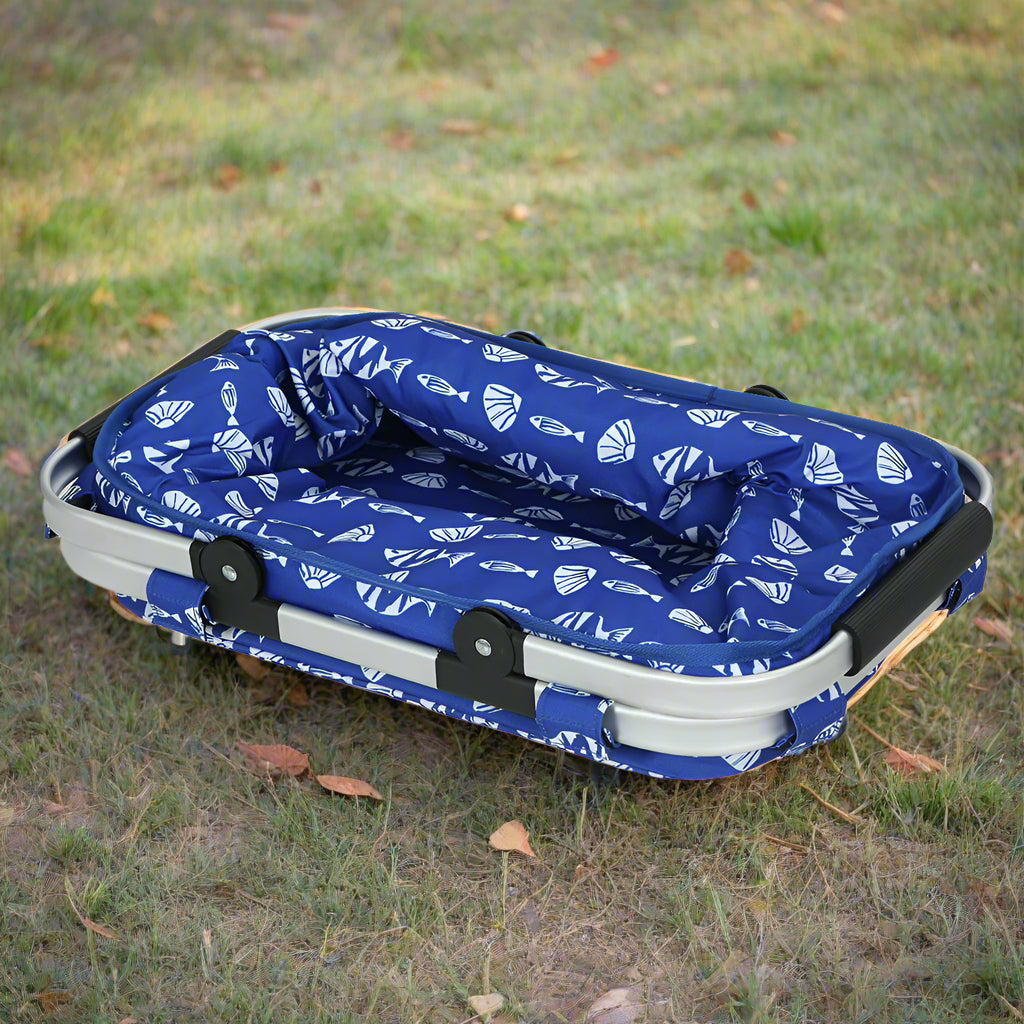 Alfresco Picnic Basket Folding Bag Hamper Food Insulated Storage