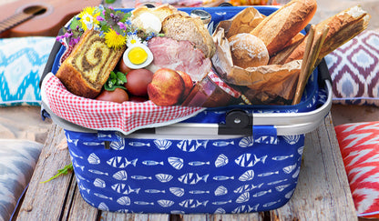 Alfresco Picnic Basket Folding Bag Hamper Food Insulated Storage