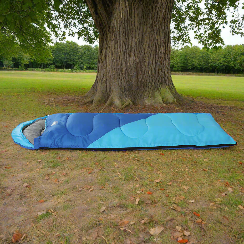 Weisshorn Sleeping Bag Kids Single 172cm Thermal Camping Hiking Blue
