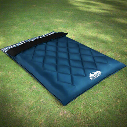 Weisshorn Sleeping Bag Double Pillow Thermal Camping Hiking Tent Blue -10&deg;C