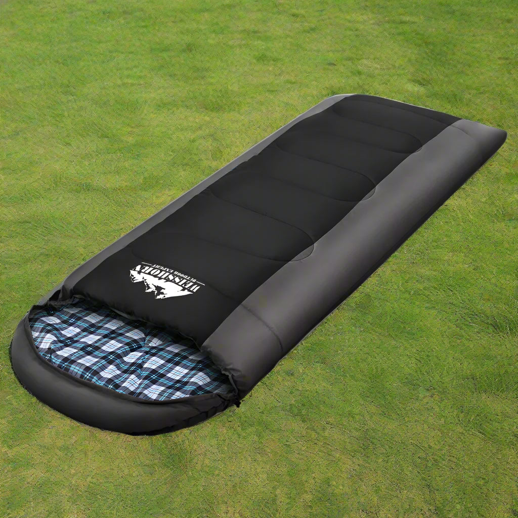 Weisshorn Sleeping Bag Single Thermal Camping Hiking Tent Black  -20°C