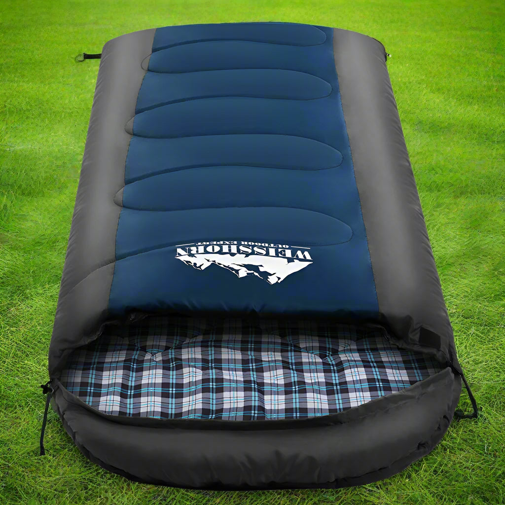 Weisshorn Sleeping Bag Single Thermal Camping Hiking Tent Blue -20°C