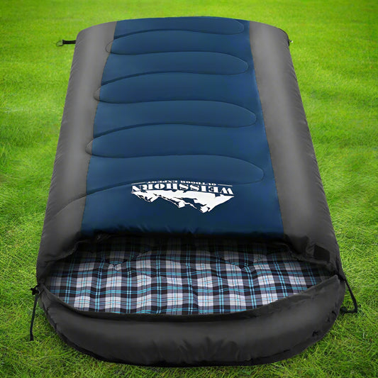 Weisshorn Sleeping Bag Single Thermal Camping Hiking Tent Blue -20°C