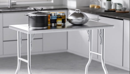 Cefito Stainless Steel Kitchen Benches Work Bench Food Foldable 430