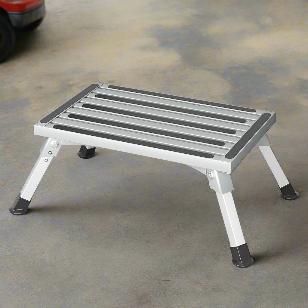 Weisshorn Caravan Step Folding Aluminium Step Ladder Stool 