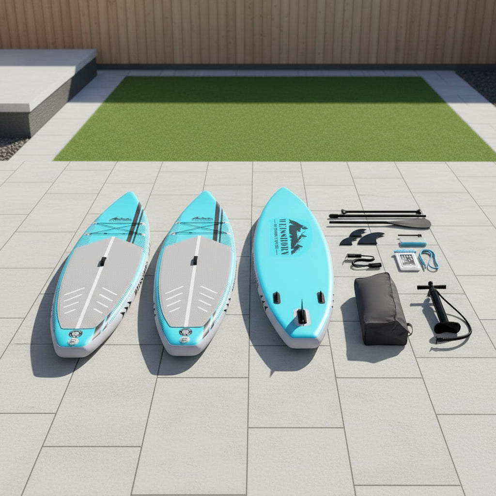 Weisshorn Stand Up Paddle Board 10.5ft Inflatable SUP Surfboard Paddleboard Kayak Surf Green