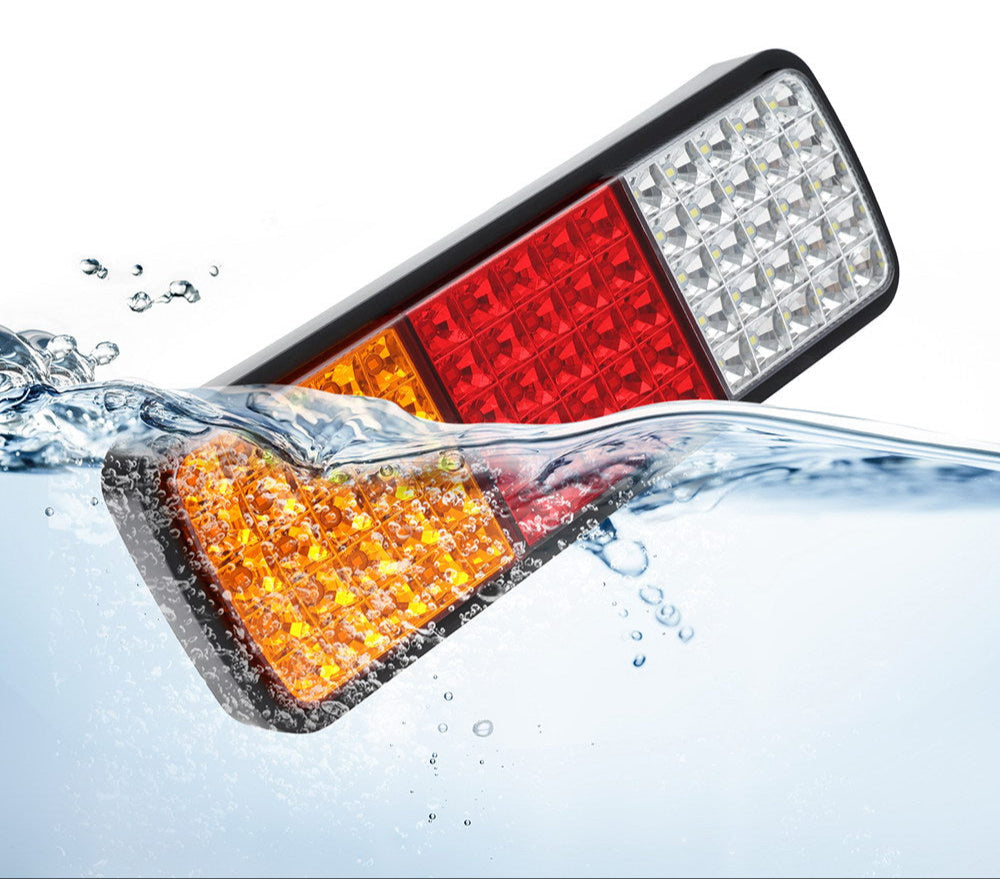 Giantz Pair 75 LED Tail Lights Stop Reverse Indicator 12V Ute Trailer Caravan Truck Boat