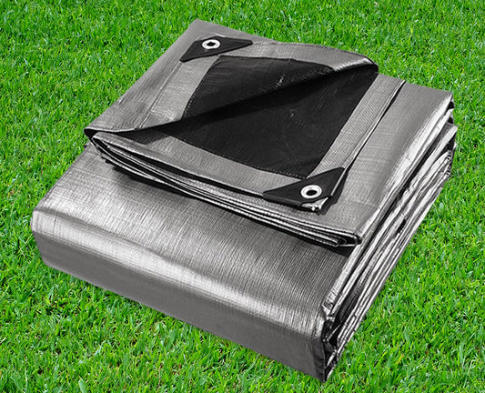Instahut Tarp Tarpaulin 3.6x7.3m Canvas Camping Heavy Duty Sun Cover