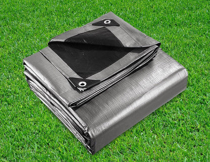 Instahut Tarp Tarpaulin 9x12m Canvas Camping Heavy Duty Sun Cover