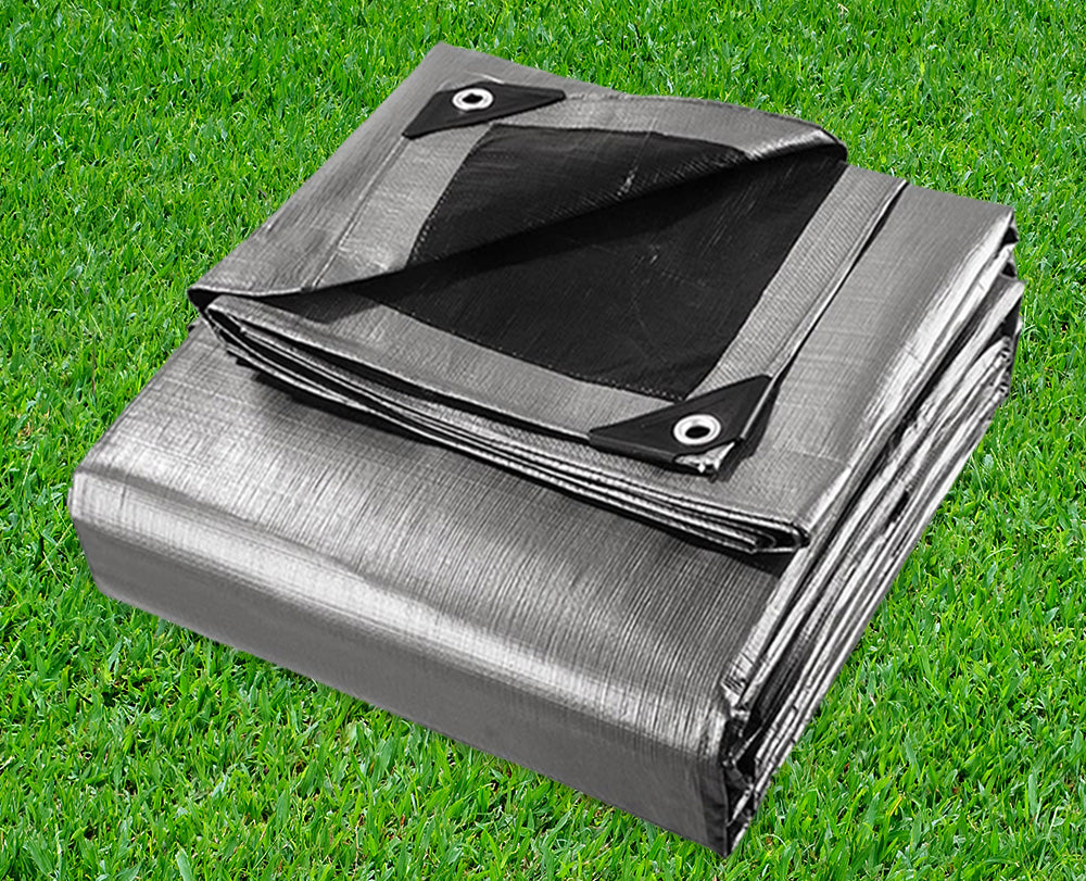 Instahut Tarp Tarpaulin 9x12m Canvas Camping Heavy Duty Sun Cover