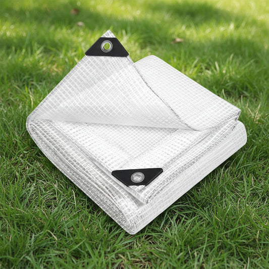 Instahut Tarp Tarpaulin 5x6m Canvas Heavy Duty Camping Cover Clear