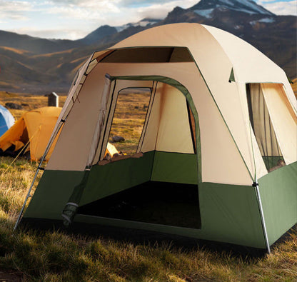Weisshorn Family Camping Tent 4 Person Hiking Beach Tents Green