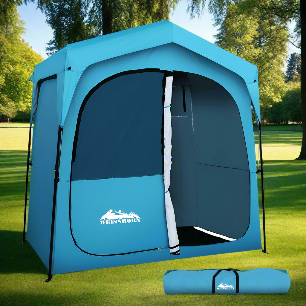 Weisshorn Double Camping Shower Toilet Tent Outdoor Fast Set Up Change Room