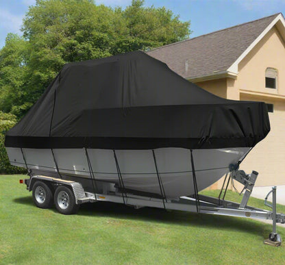 Seamanship Boat Cover 19-21ft Trailerable Jumbo Marine Grade Heavy Duty Black