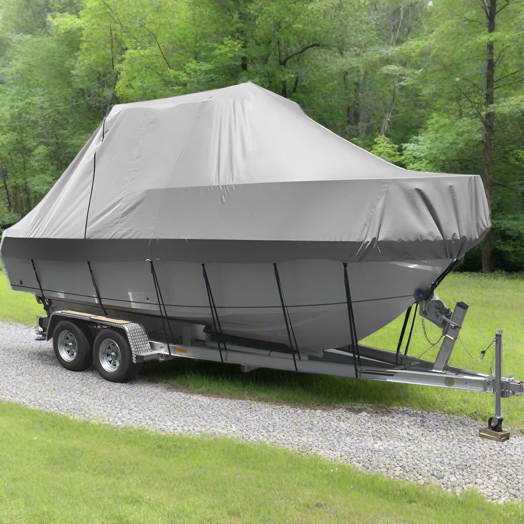 Seamanship Boat Cover 19-21ft Trailerable Jumbo Marine Grade Heavy Duty Grey