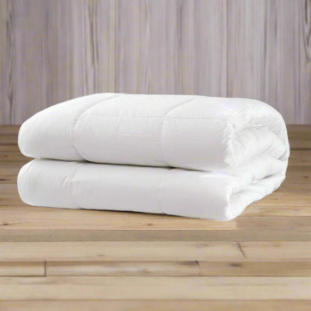 Royal Comfort Fitted Foam Cover Underlay Goose Mattress Topper 1000GSM - Double - White