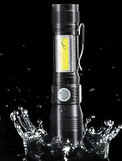 7 Modes Waterproof Rechargeable UV Light Flashlight Torch for Camping