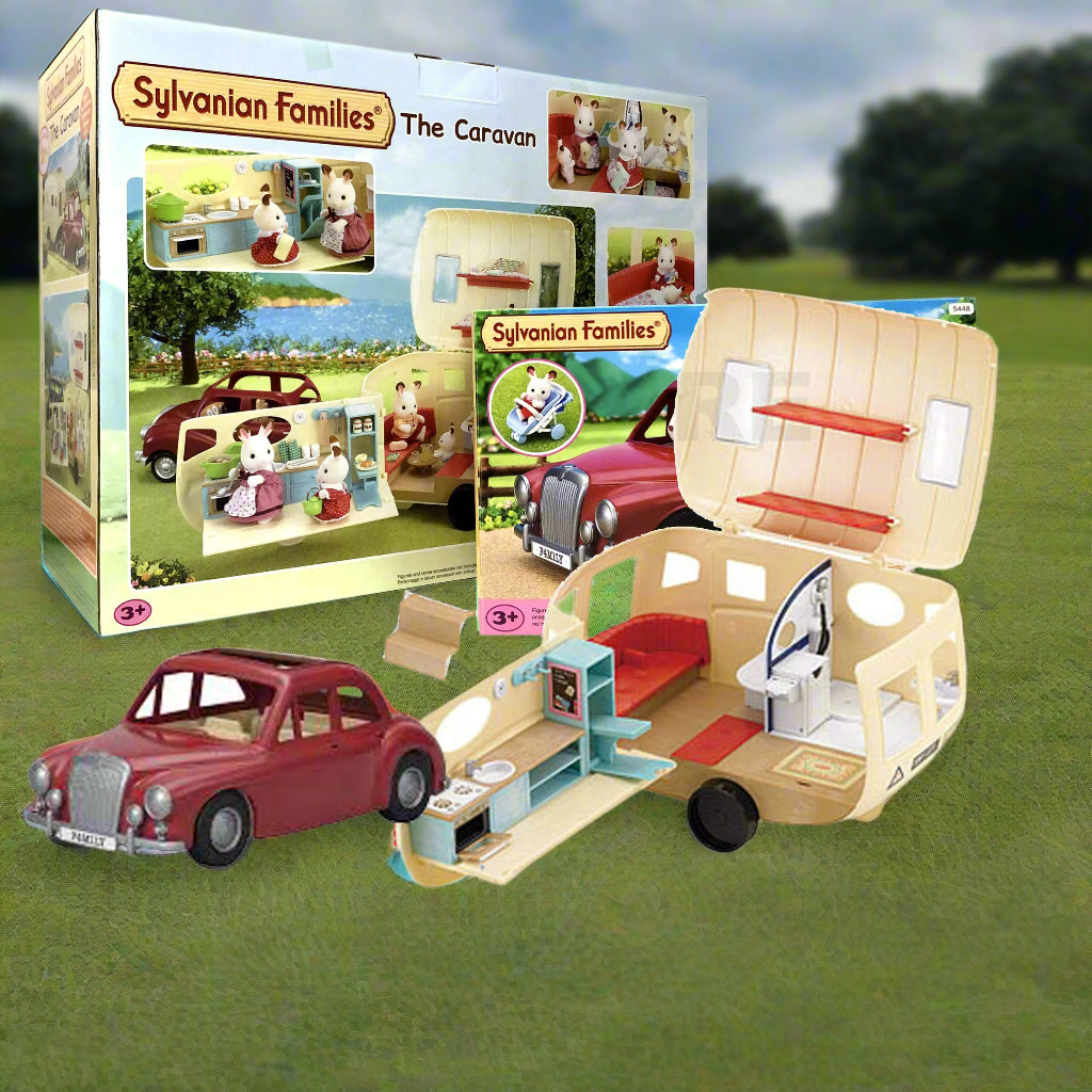 Sylvanian Families Famliy Cruising Car & Caravan Bundle Pack 5448 5045