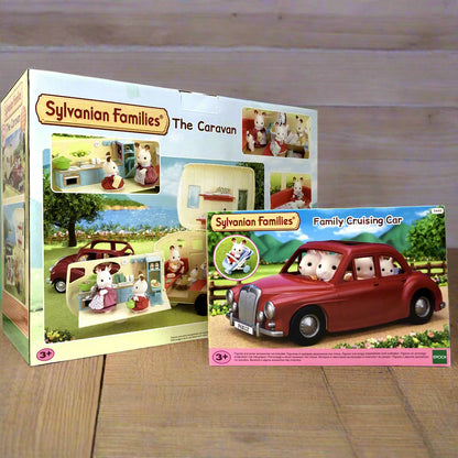 Sylvanian Families Famliy Cruising Car & Caravan Bundle Pack 5448 5045
