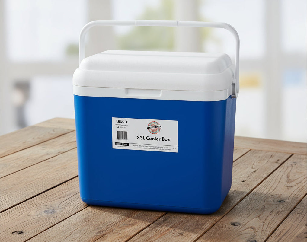 33L Portable Cooler Box Ice Chest for Picnic, Camping, Fishing, Caravan