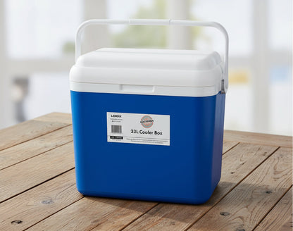 33L Portable Cooler Box Ice Chest for Picnic, Camping, Fishing, Caravan