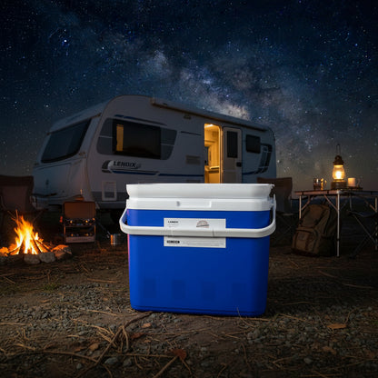 33L Portable Cooler Box Ice Chest for Picnic, Camping, Fishing, Caravan