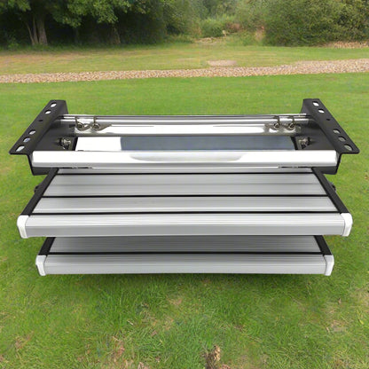Aluminium Double Caravan Step Pull Out Folding Steps For Road RV Camper Trailer