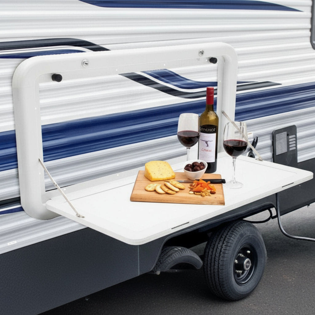 Caravan Table Folding Picnic Camping Motorhome Outdoor Tables Locked 800x450mm