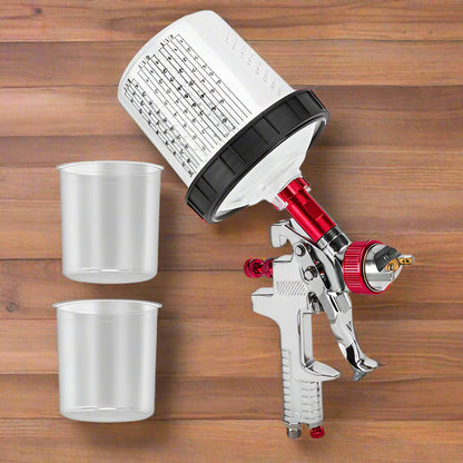Air HVLP Spray Gun Paint Gun 600CC Gravity Feed Cup 1.4mm 1.7mm 2mm Tip AU Stock