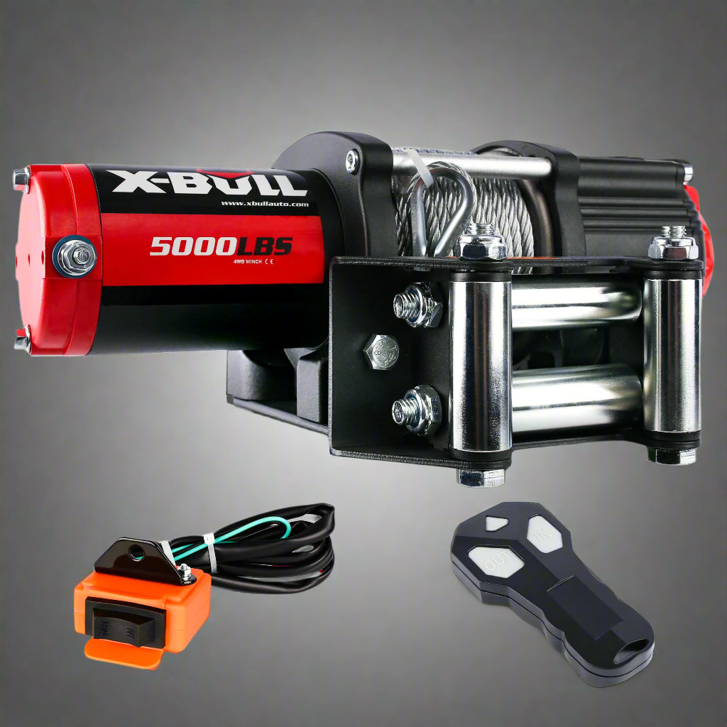X-BULL Electric Winch 12V 5000LBS Wireless 15.2M Steel Cable ATV UTV 4WD Boat