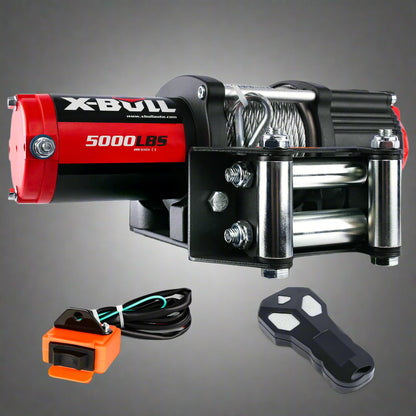 X-BULL Electric Winch 12V 5000LBS Wireless 15.2M Steel Cable ATV UTV 4WD Boat