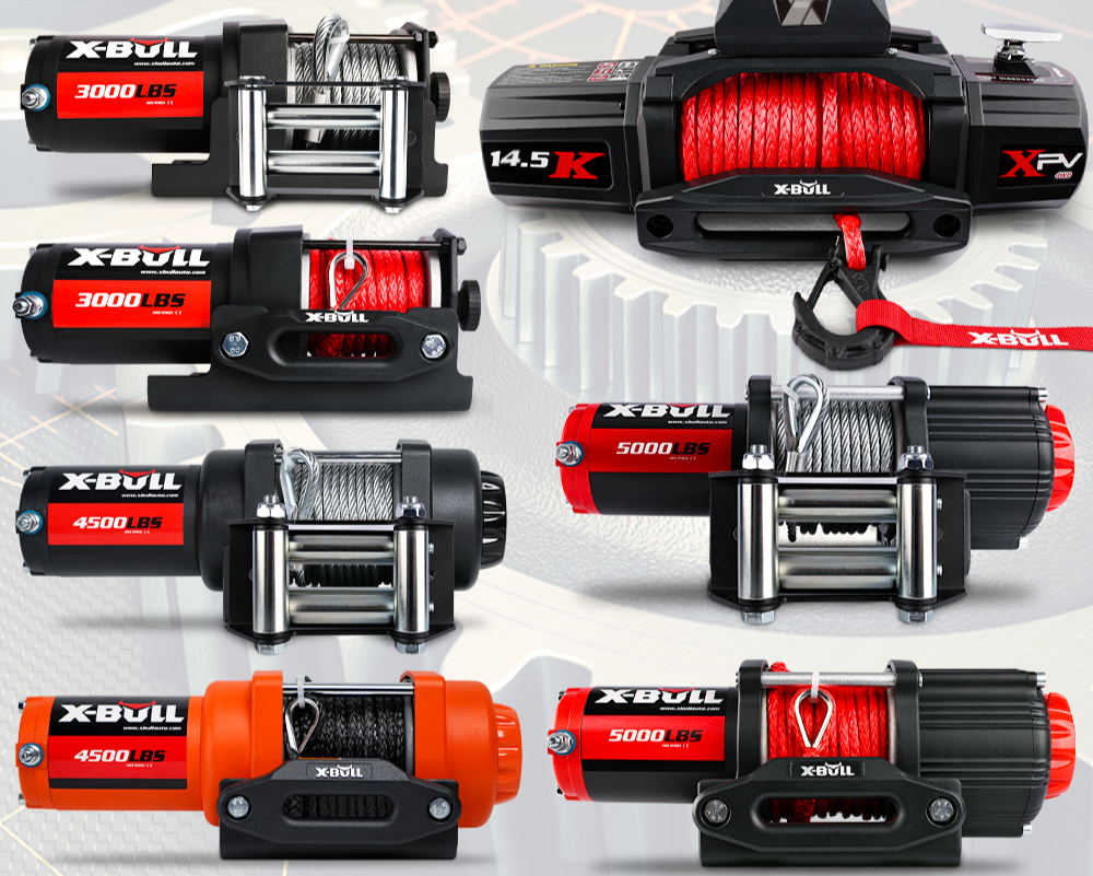 X-BULL Electric Winch 12V 6000LBS Synthetic Rope Wireless remote ATV UTV Boat Trailer 4WD