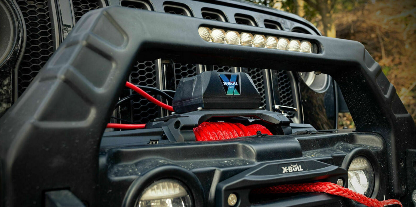 X-BULL Electric Winch 12V Synthetic Rope Wireless 14500LB Remote 4X4 4WD Boat