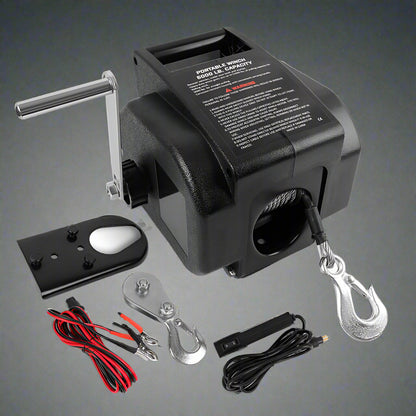 X-BULL 5000LBS Electric Boat Winch 12V Portable Detachable Marine Ship Trailer Winch
