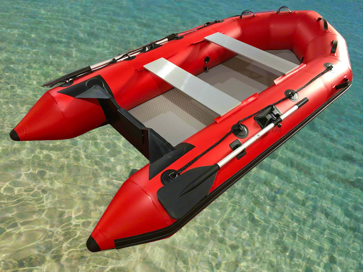 3m Inflatable Dinghy Boat Tender Pontoon Rescue- Red