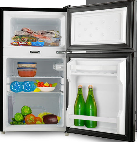 GECKO 95L Portable Upright Fridge, 12V/24V for Motorhome, Caravan, Black