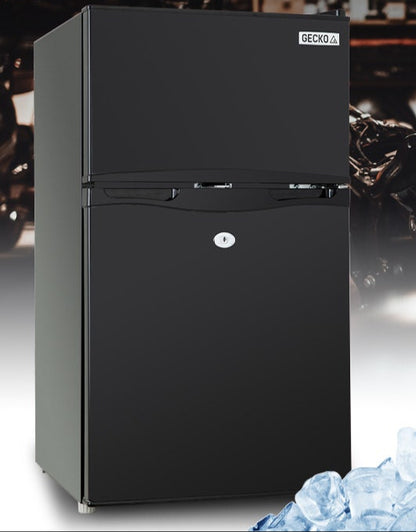 GECKO 95L Portable Upright Fridge, 12V/24V for Motorhome, Caravan, Black