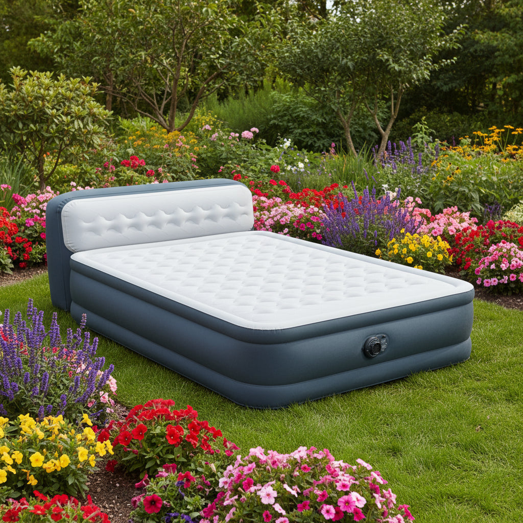 Intex Dura-beam Deluxe Ultra Plush Headboard Air Mattress - Queen
