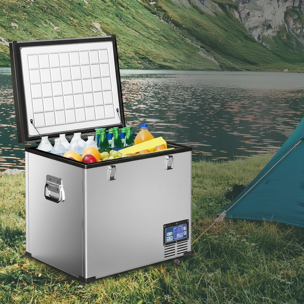 Kolner 75l Portable Fridge Chest Freezer With Lcd Panel - Rv Vehicle Camping Refrigerator