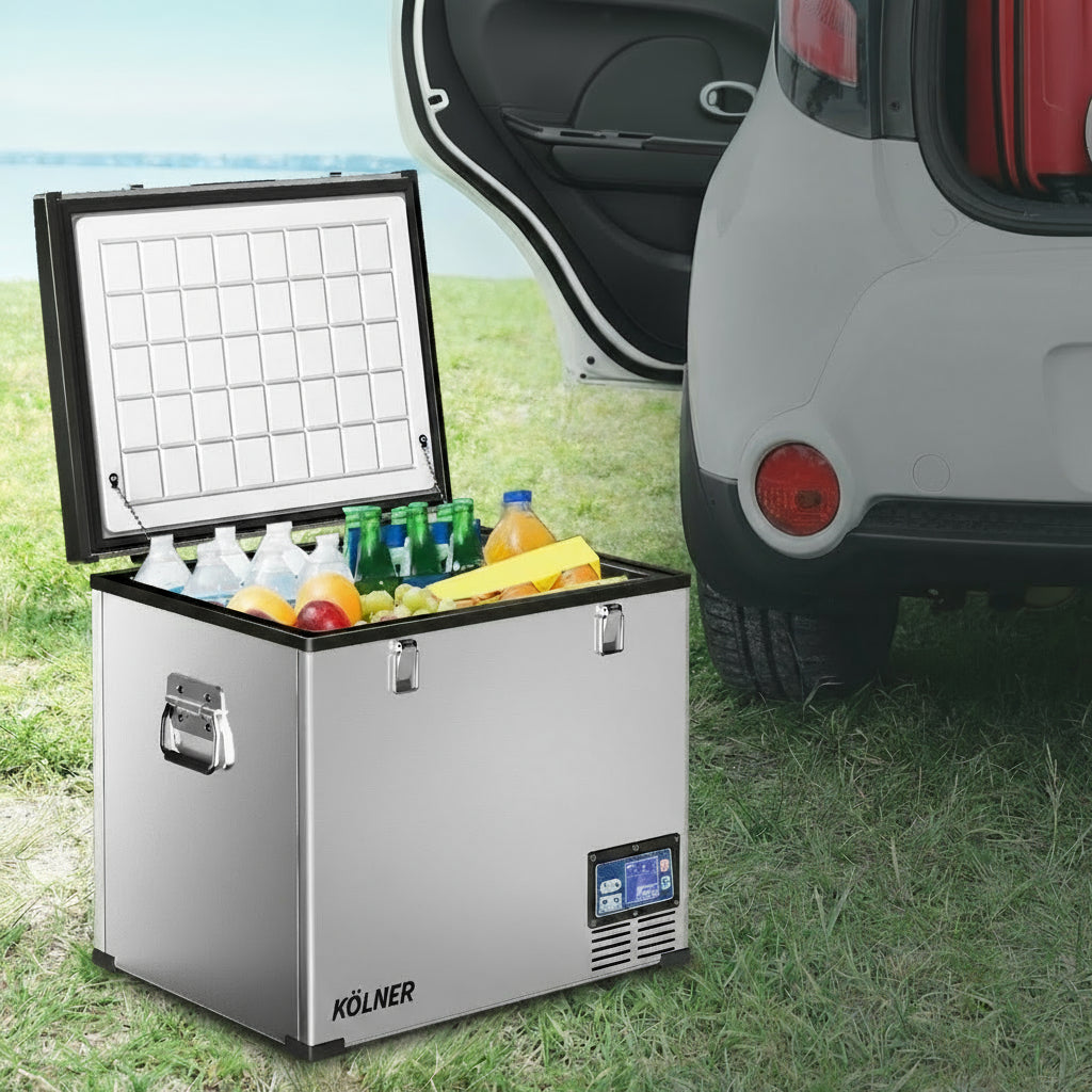 Kolner 75l Portable Fridge Chest Freezer With Lcd Panel - Rv Vehicle Camping Refrigerator