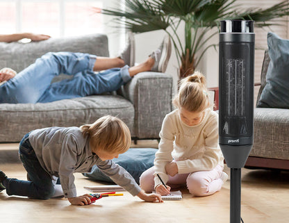 Pronti Electric Tower Heater 2000W Ceramic Portable Remote - Black