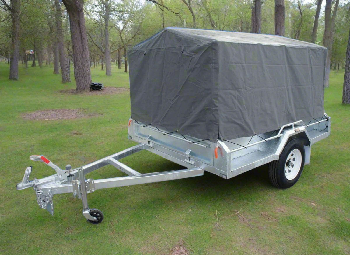 Box Cage Trailer Cover Canvas Tarp for 7x4 ft 600mm High Cage