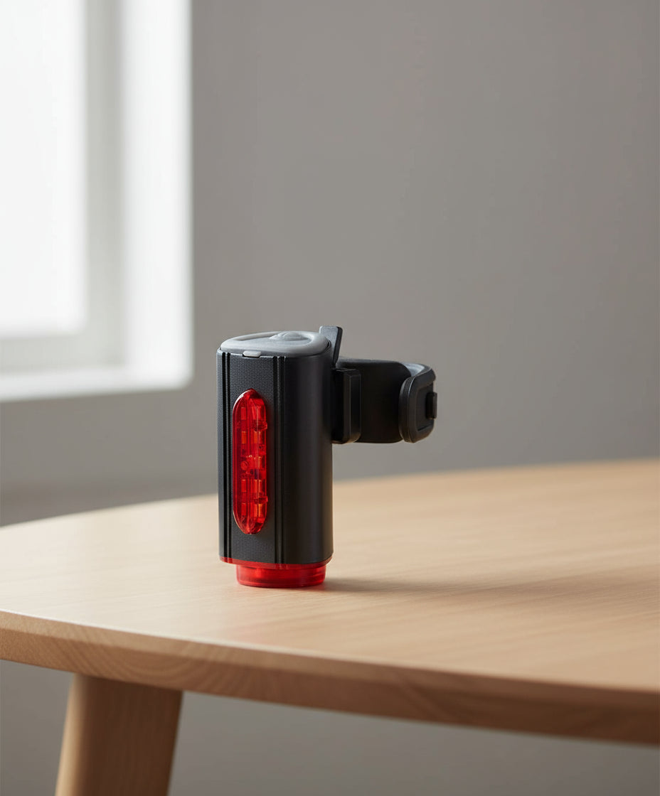 FischerBicycle Rear Light with 360 Floor Light for More Visibility and Protection, Rechargeable Battery