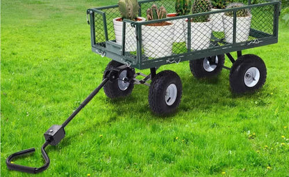 300kg Gardeon Mesh Garden Cart Steel Removable Sides Trolley Wagon ATV Trailer