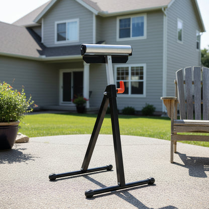 Foldable Roller Support Stand Adjustable Bench Holder 67-110cm Heavy Duty Steel