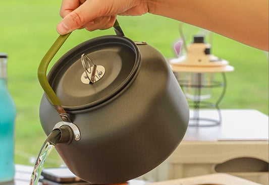 1.2L Outdoor Teapot Camping Hiking Portable Aluminum Kettle Coffee Pot Travel