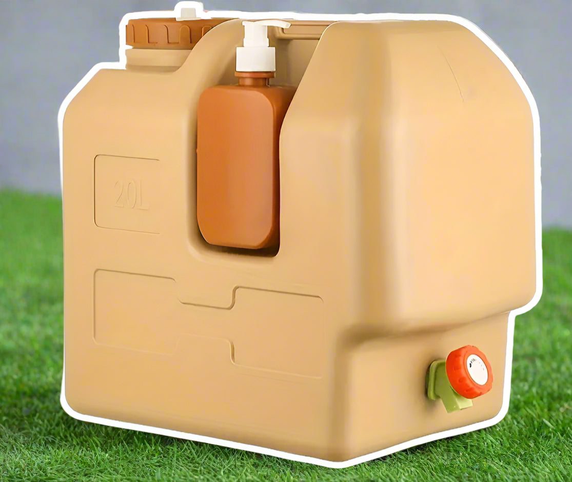 20L Outdoor Camping Portable Storage Bucket with Tap Drinking Water Container