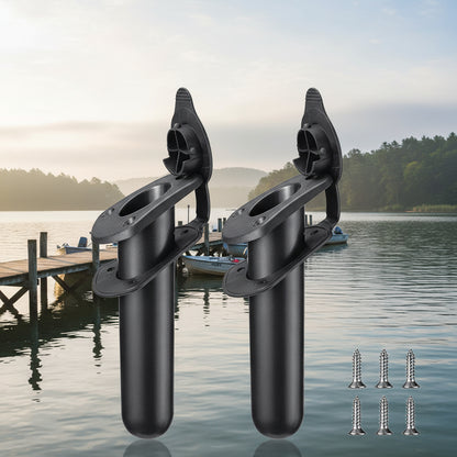 2Pcs With Cap Cover Fishing Boat Rod Holder For Kayak Pole Bracket Flush Mount