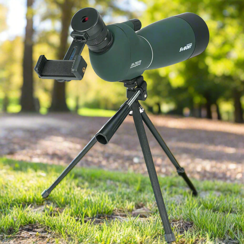 High Definition Birding Scope with Tripod - 25-75x70 - Green Film - 19Mm Eyepiece Red Film